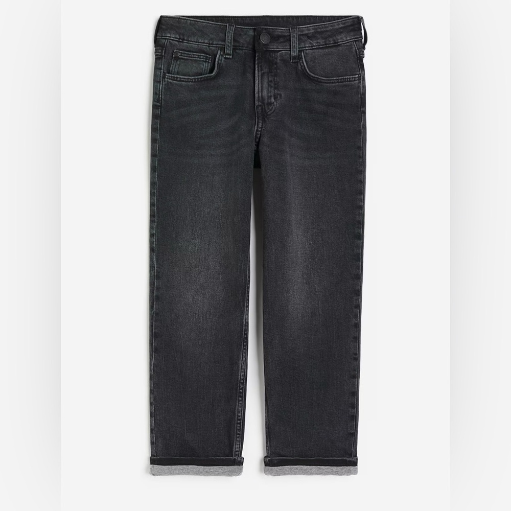 Boy’s H&M Relaxed Fit Washed Dark Gray Denim Jeans 
Size: 18Y